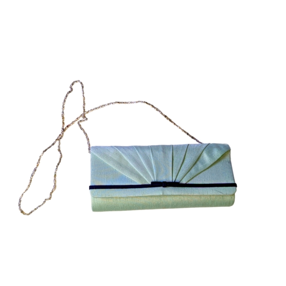 Jacques Vert mint green cute retro dressy clutch purse EUC